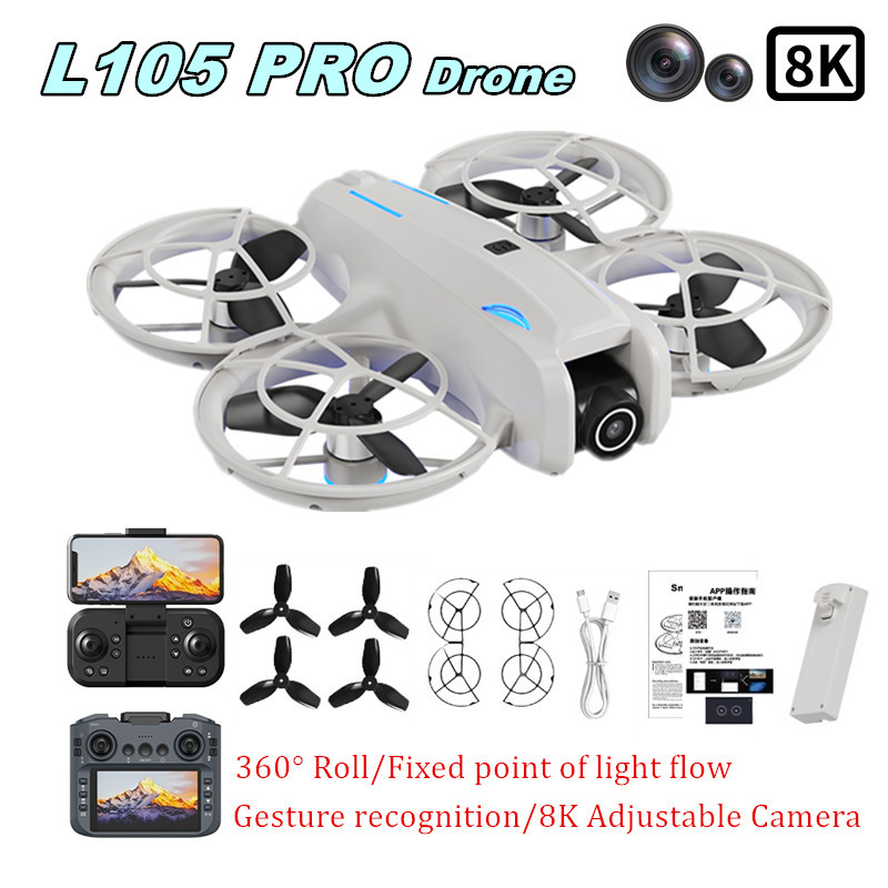 L105 PRO Drone Duel 8k Lens Fu - Drone Controller Screen ulasan dan harga